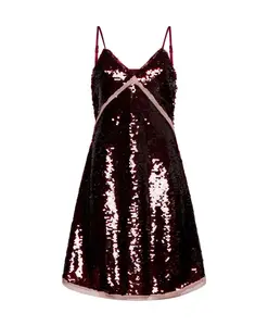 Мини-Платье с пайетками Silvian Heach, красный