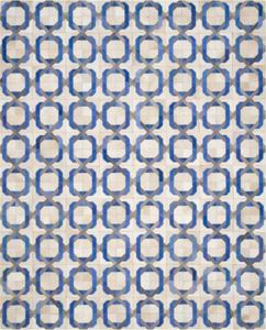 Ковер ручной работы SAFAVIEH, 244 x 305 см, Studio Leather Collection Ivory/Multi STL163A в стиле Mid-Century Modern