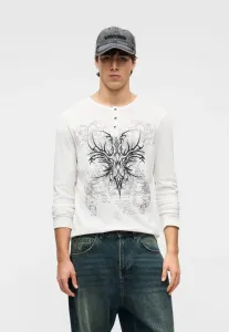 Футболка унисекс с вафельной текстурой, прямого кроя, с длинными рукавами. Yourturn, Bright White