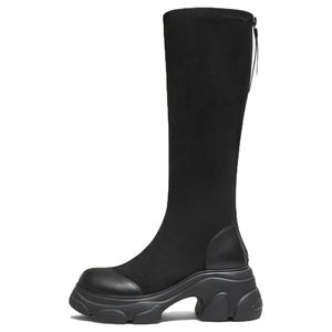 TATA Высокие сапоги женские черные, кофе-черные, цвет Black