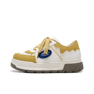 PIPI PURPLE Женские низкие скейтерские кеды бежево-желтые, цвет Beige Yellow