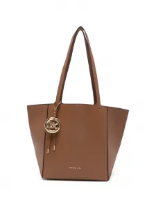 Сумка-тоут с кулоном-логотипом jordi Michael Michael Kors, коричневый