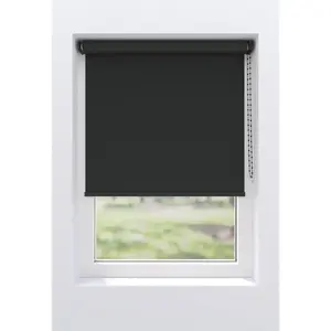 Мой домашний затемняющий рулон Lea, затемняющий, энергосберегающий, с установкой с бурением/без бурения, свободно подвешенный My Home, черный/черный/белый