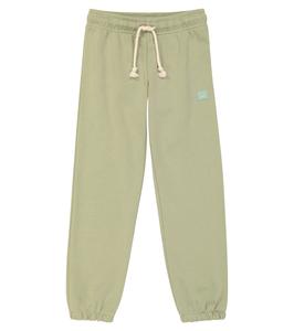 Спортивные брюки из хлопка для лица Acne Studios Kids, Eucalyptus Green
