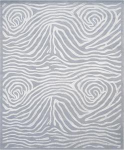 Ковер SAFAVIEH, 244 x 305 см, - коллекция Tibetan - большой - Silver, ручная вязка из вискозы, идеально для гостиной, спальни, офиса, столовой (TB835A)