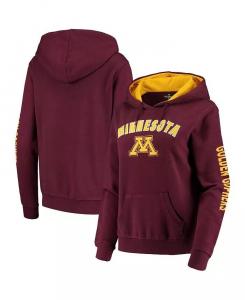 Женский бордовый пуловер с капюшоном Minnesota Golden Gophers Loud and Proud Colosseum