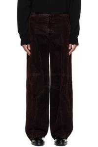 Jean Paul Gaultier Коричневые минималистичные мотоциклетные брюки