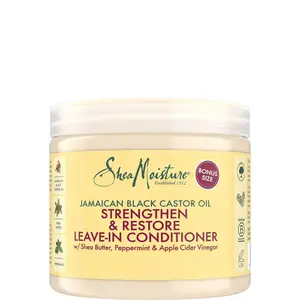Shea moisture Черное касторовое масло укрепляющий, рост и восстановление несмываемый кондиционер 454г Sheamoisture