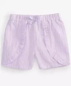 Детские хлопковые шорты с застежкой и горошком First Impressions, фиолетовый