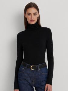 Свитер с высоким воротником приталенного кроя Lauren Ralph Lauren, черный