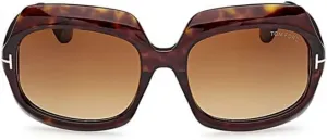 Солнцезащитные очки Tom Ford REN FT1155 темно-коричневый/светло-коричневый, размер линз 60/20/135, женские