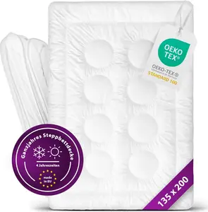 Одеяло стеганое люкс, гостиничного качества, 135x200 см, подходит для аллергиков, 4 сезона AddLiving