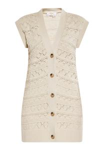Вязаный кардиган usha FESTIVAL Knitted Vest, кремовый