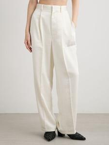 Атласные брюки с детальной отделкой Miesrohe, цвет Ivr[003]