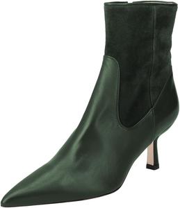 Женские ботильоны на щиколотку с заостренным носком, двухцветные, с невысоким каблуком, боковыми молниями, для работы, вечеринок и выпускных, размеры 4-16 США Wo wagas, Green