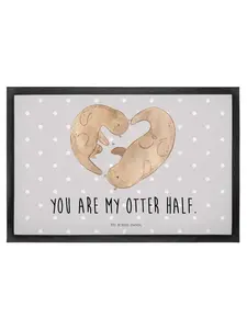 Коврик для ног Mr. & Mrs. Panda, серый пастельный