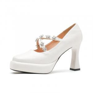 Туфли на высоком каблуке 9 см, женские YAFEI XUANYU, White