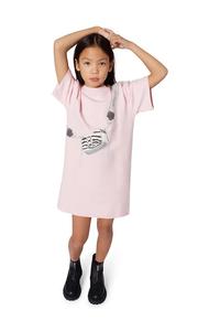 Детское хлопковое платье Marc Jacobs, розовый