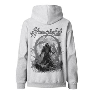 Толстовка Unisex Hooded Moderate Heavyweight HUANQIU, белый heather серый