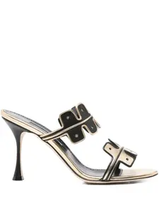 Босоножки Aplinanu 90 Manolo Blahnik, золотистый