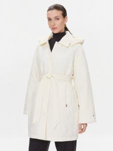 Переходное пальто бежевого цвета свободного кроя Tommy Hilfiger, экрю