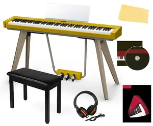 Цифровое пианино Casio PX-S7000 Privia Slim - гармоничный горчичный с мебельной скамьей