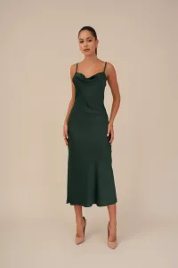 Коктейльное платье cara с воротником-хомутом/вечернее платье миди Wal G., Forest Green