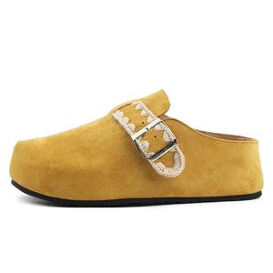 Cat Seven Seeks Тихие устойчивые к истиранию нескользящие закрытые тапочки женские желтые, цвет Yellow