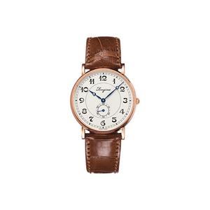 LONGINES Часы Classic Vintage Automatic Mechanical Movement Men's Watch 38.5*7mm White Dial 18K Rose Gold Watch Case