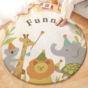 Budis Ковер круглый 140 см в виде цветочных тычинок для стола, кресла или гостиной, весенний садовый принт