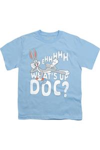 Футболка с коротким рукавом Looney Tunes "What's Up" для детей Gildan, светло-голубой