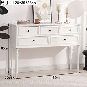 Yu Senyi Комод 120х35х86 см для спальни и гостиной настенный из дерева в американском стиле, 5 ящиков