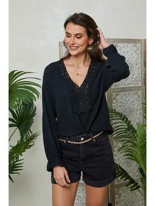 Блуза Lin Passion, черный