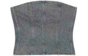 Топ без бретелек женский синий Cos