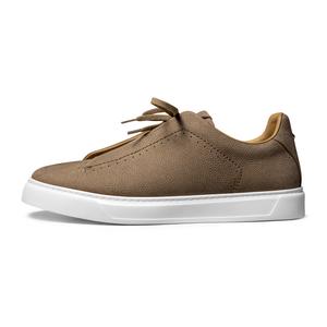 Модные универсальные повседневные слипоны Low Top из телячьей кожи Skateboard Shoes мужские THOM WILLS, хаки