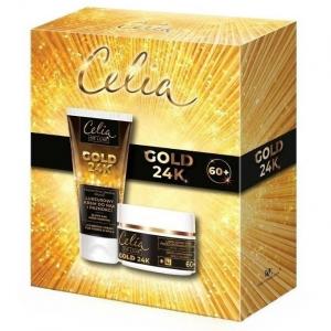 Celia De Luxe Gold 24K роскошный крем против морщин 60+ 50 мл + роскошный крем для рук и ногтей 80 мл