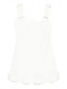 Платье миди без рукавов Self-Portrait, белый