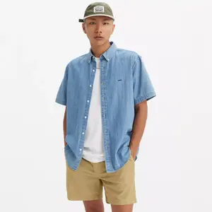 Аутентичная рубашка на пуговицах с короткими рукавами Levi's, синий