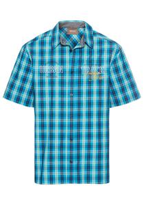 Рубашка на пуговицах Comfort fit Man's World, темно-синий/бирюзовый/небесно-голубой