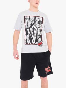 Пижамный комплект с принтом Marvel Comics Brand Threads, Black