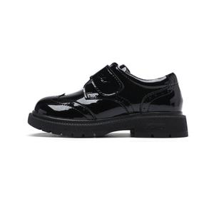 Износостойкие и легкие низкие детские кожаные туфли для детей Satchi, черный