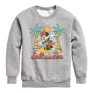 Флисовая толстовка Disney's Minnie Mouse для мальчиков 8–20 лет с солью и морем, цвет Heather Gray