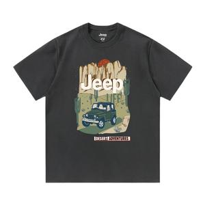 Футболка для школьников с круглым вырезом Moderate Jeep, темно-серый