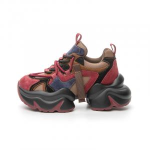 Амортизирующие дышащие утепленные низкие массивные кроссовки 5,5 см Unisex CHOVO, серый