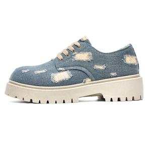 Износостойкие низкие повседневные туфли, увеличивающие рост, для мужчин NANJIREN, Blue