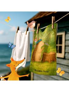 Mr. & Mrs. Panda Декоративное полотенце в виде ежика с перьями и надписью белого цвета