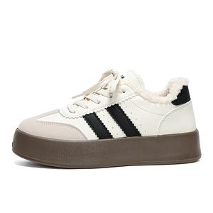 Износостойкие и легкие низкие кроссовки для скейтбординга Women's WARRIOR, бежевый/коричневый