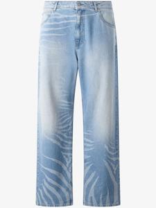 Джинсы с узором «зебра» Roberto Cavalli, синий