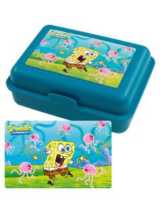 SpongeBob Ланч-бокс синего цвета - (Д)17,5 x (Ш)12,8 x (В)6,9 см
