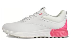 Дышащие женские повседневные туфли низкие Ecco бело-розовые